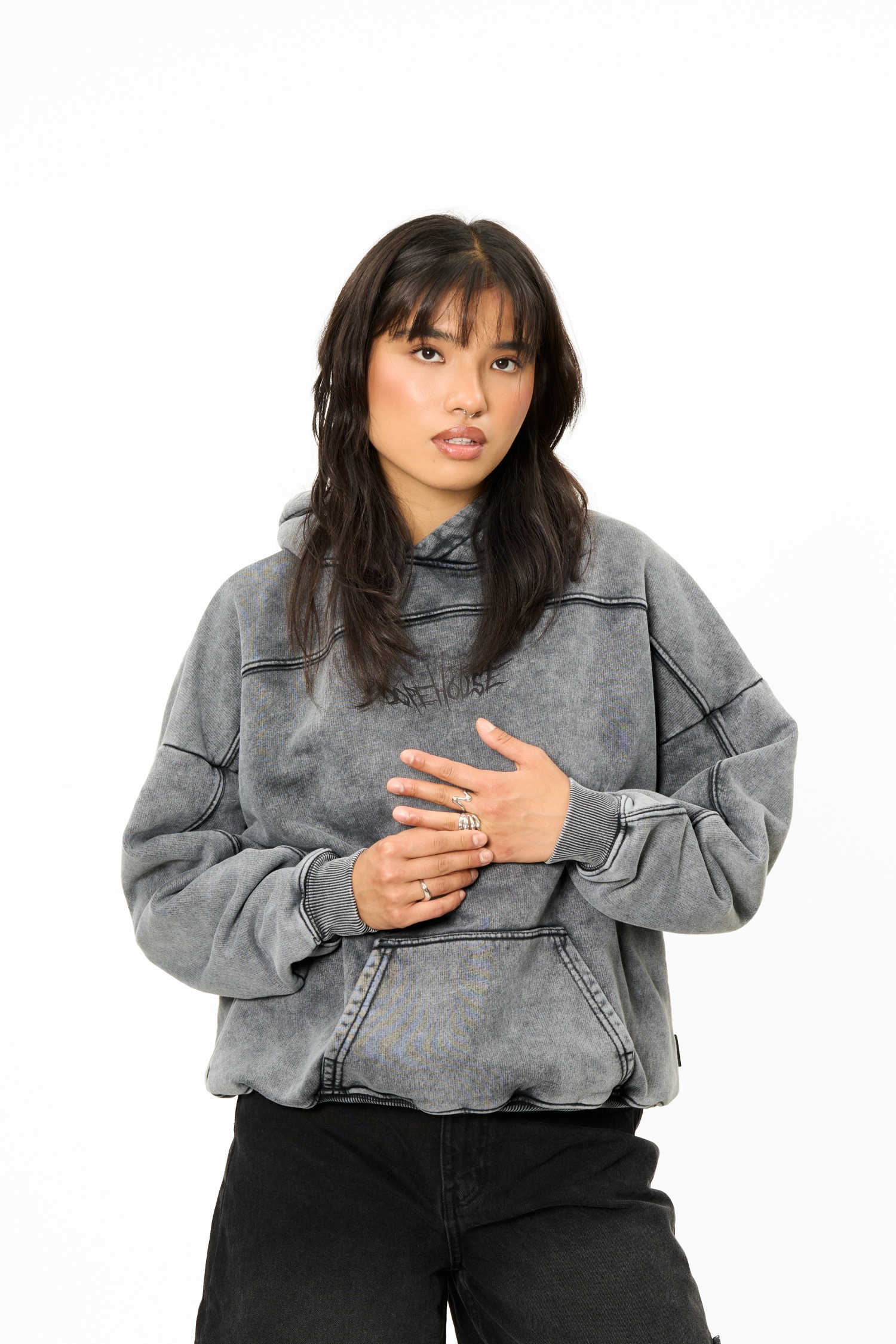 Dopehouse - HOODIE CHIBI WASHED GRAY